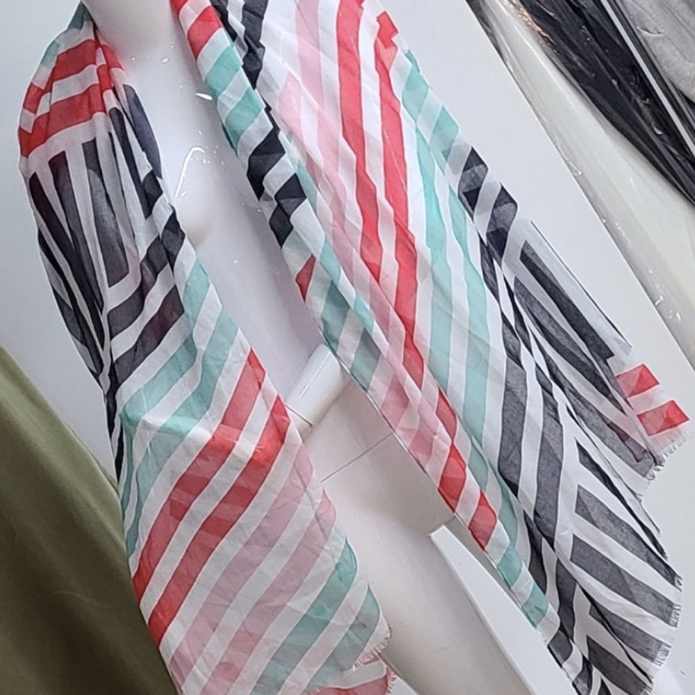 Striped Soft Swim / Beach Wrap / Coverup / Scarf NWT